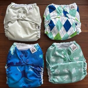 Mama Koala Baby Cloth Diaper Set - Blue, Green, White